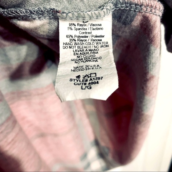 12pm by Moni Ami Gray & plaid long sleeve tunic L - Picture 6 of 6